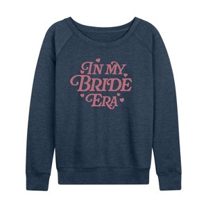 Women's - Instant Message - In My Bride Era Lightweight French Terry Wide Neck Long Sleeve Graphic Shirt - 1 of 4
