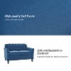 Nuria 51.5" Wide Transitional Button-tufted Loveseat with Tapered Solid Wood Legs and Flared Arms|Artful Living Design - 4 of 4