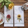 Park Designs Gold Sunflower Embroidered Dishtowel Set of 2 - 2 of 3