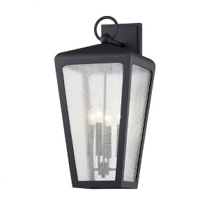 Troy Lighting Mariden 4 - Light Wall Light in  Textured Black Clear Seeded Shade - 1 of 1