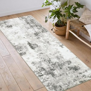 Washable Modern Abstract Area Rug Non Slip Backing Stain Resistant & Low Pile Carpet for Bedroom Living Room Dining Room Bedroom - 1 of 4