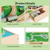 84Piece Kid's Track Table Toy Set, Multipurpose Wooden Toy Activity Playset for Children w/Tracks & Storage, Reversible Top - 4 of 4