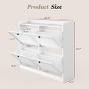 Large Shoe Storage Cabinet with 4 Flip Drawers, Narrow Shoe Rack Organizer for Entryway, Adjustable Shelves, Freestanding, Wooden Legs - 2 of 4