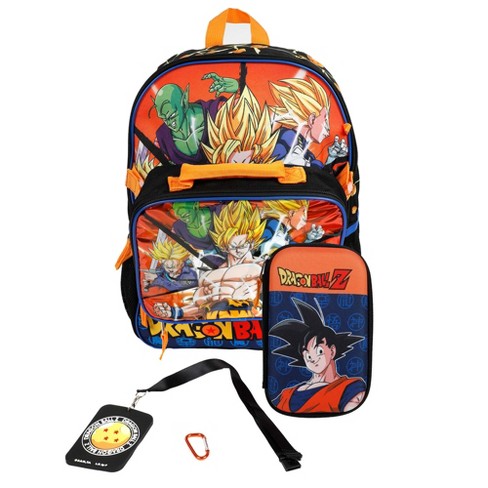 NEW* Dragon Ball Z Backpack Lunch box 5-Piece Set ANIME Lunch Bag
