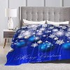 Lomsoe Christmas Pine Tree White Winter Couch Throw Blanket Flannel Soft Blanket for Living Room Bed Sofa Travel Office Camping. - 4 of 4