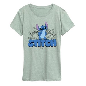 Women's - Disney - Stitch Group Short Sleeve Graphic T-Shirt - 1 of 3