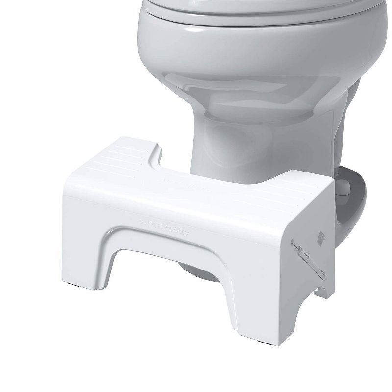 7" Fold-N-Stow Foldable Toilet Stool White - Squatty Potty, 3 of 9