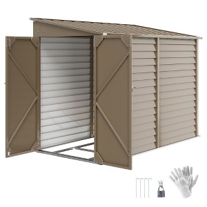 Outsunny Metal Garden Storage Shed Tool House with Sliding Door Spacious Layout & Durable Construction for Backyard, Patio, Lawn - 1 of 4