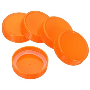 Unique Bargains Regular Mouth Plastic Mason Jar Lids with Silicone Sealing Ring 8 Pcs - 1 of 4