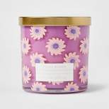 15.1oz Candle Floral Print Plum Blush Purple - Opalhouse™