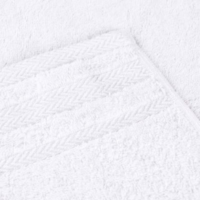 White Cotton Medium Weight 12 Piece Bathroom Towel Set