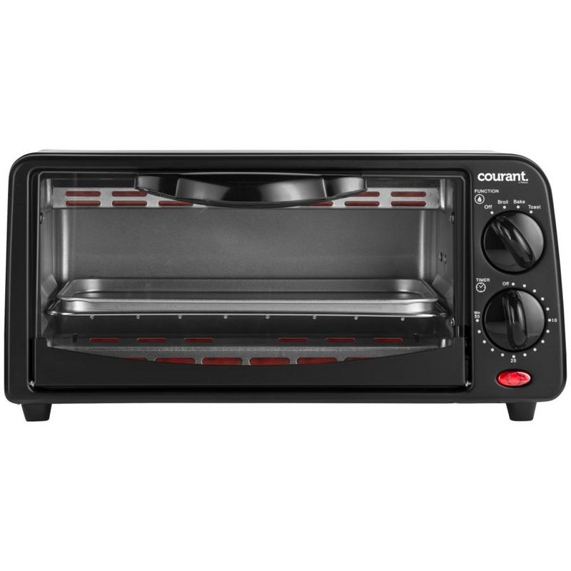 Courant Compact 2-Slice Oven with Toast, Broil & Bake Functions, Black, 4 of 5