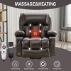 Faux Leather Power Lift Lounge Chair with Heat and Vibration Massage for Elderly with USB Port and Remote Control - 4 of 4