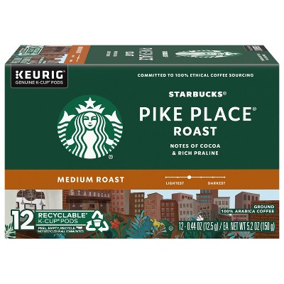 Starbucks Medium Roast Pike Keurig K-Cup Coffee Pods - 12ct