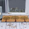 A1HC Green Three Tree Rubber Coir Doormat 24x48, Rubber Backed Non-Slip Thin Heavy Duty Front Door Mat - 4 of 4