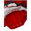 Baby Girl Santa Plaid Ruffle Onesie - Kids Charm - 2 of 3
