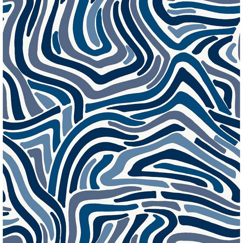 NuWallpaper Spirited Peel and Stick Wallpaper Blue, 1 of 7