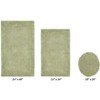 Edge Bath Rug 100% Premium Cotton Ultra-Soft Water Absorbent Tufted Solid Reversible 3 Piece Bathroom Rug Set for Machine Washable Bathmat - 2 of 4