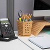 Mind Reader Lattice Collection Plastic 5-Section Pen & Accessory Desk Organization Set Brown: Office Desk Organizer - 2 of 4