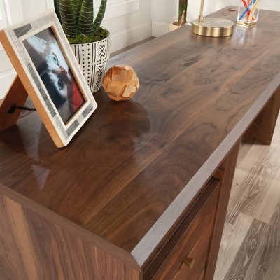 Grand Walnut L-Shaped Corner Desk with Drawers and Filing Cabinet