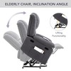 Power Lift Massage Recliner Chair for Elderly with Adjustable Massage & Heating, Side Storage Pockets, Retractable Armrests for Living Room - 4 of 4