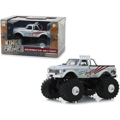 1970 Chevrolet K-10 Monster Truck USA-1 (Legacy) White with 66-Inch Tires "Kings of Crunch" 1/43 Diecast by Greenlight