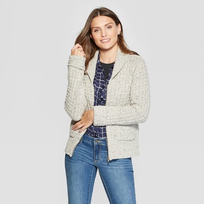 zip front cardigan women's