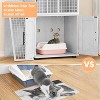 Modern Cat Litter Box Enclosure with Platform, Double Layer Hidden Litter Box, Indoor Washroom, Villa Cat House with Ladder - 4 of 4
