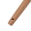 Unique Bargains Spoon Hand Wash Only Wooden Handle Slotted Spoon Silicone Wooden Handle 12.6" 1 Pc - 3 of 4