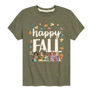 Girls' - Disney Princess - Happy Fall Short Sleeve Graphic T-Shirt - 1 of 4
