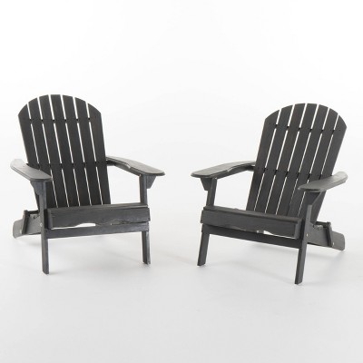 Hanlee folding deals wood adirondack chair