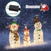 SEVOBAL Inflatable Holiday Decorations 3-Piece Snowman Family Decor Christmas Inflatable Outdoor Decoration, White, 43"*7.5"*30.5" - 4 of 4