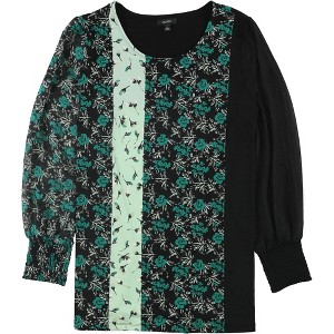 Alfani Womens Smocked-Cuff Floral Tunic Blouse - 1 of 1