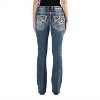Women's Stephano Faux Flap Boot Cut Distressed Jean - "34 Inseam - ROCK REVIVAL - 3 of 3