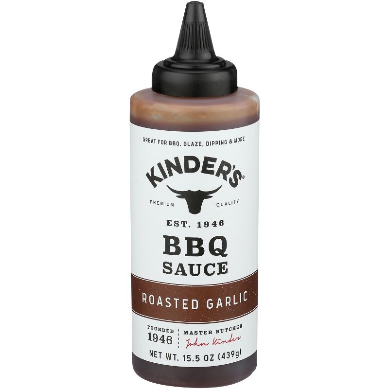 Kinders BBQ Sauce Roasted Garlic - Case of 6 - 15.5 oz, 1 of 2