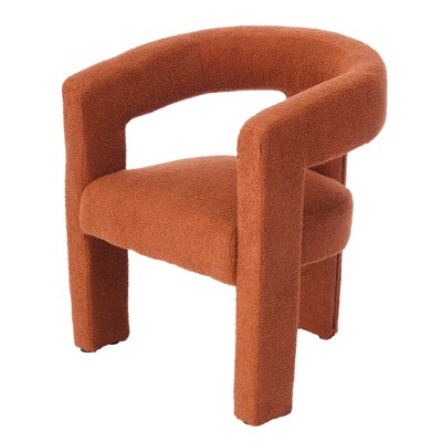 COZONY Upholstered Dining Chair with Arm, Modern Accent Chair with Soft Fabric, Comfortable Seating for Kitchen Living Room Dining Area