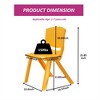 Infurnic Kids Table Sets, Multi-Use Kids' Chairs with stackable design, Chairs for Kids Learning or Playing, Multicolored, 13.4"*14.47"*21.85" - 4 of 4