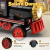 ANPABO Ride On Train Trackless, with Height-Adjustable Seat, Extra Storage, Train Whistle - 3 of 4