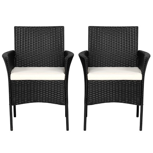 Black rattan chairs discount outdoor