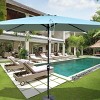 Maria 6x9 ft uv-cut Patio Cantilever Umbrella with Crank and Push Button Tilt without flap, Outdoor Furniture - Maison Boucle - 2 of 4