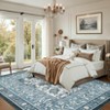 Area Rugs for Living Room Botanical Cottagecore Rug Floral Leaf Pattern Accent Rug Soft Vintage Low Pile Non-Slip Rug - 2 of 4