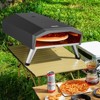 VEVOR Outdoor Pizza Oven, 13" Gas Fired Pizza Maker, Portable Outside Pizza Grill with Thickened Cordierite Pizza Stone, Waterproof Cover - 2 of 4