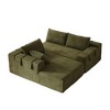 108" Chenille Modular L-Shaped Sectional Sofa with Left Chaise & 6 Pillows - 4 of 4