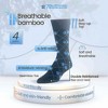 Men Bamboo Patterned Dress Sock - 4 Pack - Argyle, Geometric - Breathable, Casual, Crew, Fashion, Seamless - Shoe 9-12 L | 7BIGSTARS KINGDOM - 3 of 3