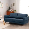Tangkula 72" Fabric Sofa Couch Living Room Small Apartment Furniture w/ Wood Legs Navy - 4 of 4