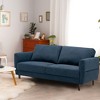 Tangkula 72" Fabric Sofa Couch Living Room Small Apartment Furniture w/ Wood Legs Navy - image 4 of 4