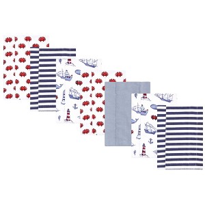 Luvable Friends Hudson Baby Flannel Burp Cloths 7pk Set - 1 of 2