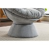Gulches Oversized 360¡ã Swivel Accent Chair - Plush Barrel Papasan Chair with Comfort Cushion, Sturdy Base & Easy Assembly for Living Room Bedroom - 3 of 4
