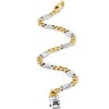 Pompeii3 Men's Figaro Link 14k Gold (13gram) or Platinum (21gram) 5mm Bracelet 8" - 3 of 4