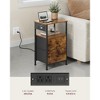 VASAGLE Nightstand with Charging Station, Side Table, End Table - 4 of 4